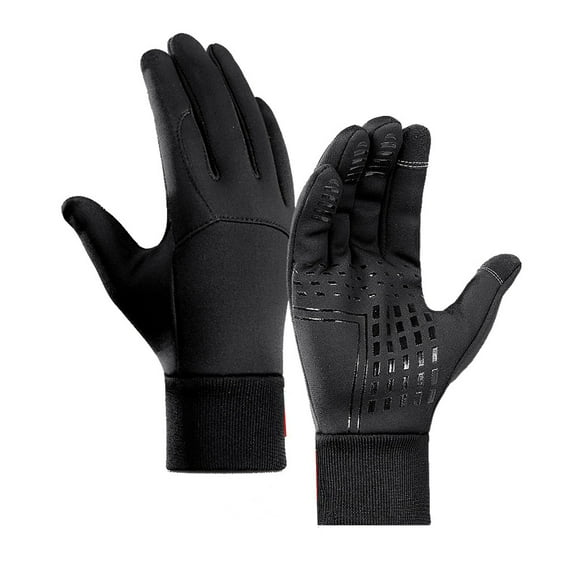 Ergonomic Winter Gloves for Motorcycle Scooter Sports with Touch Screen Sensitivity Water-Resistant Fabric Anti-Skid Silica Gel Palms Soft Warm Lining for Driving Travel Outdoor Activities
