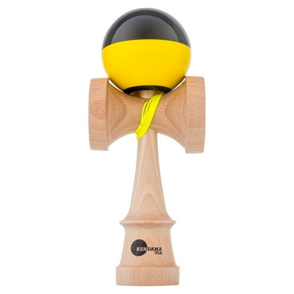 Kendama USA - Kaizen Half Split - Jet Shape - Yellow  Black
