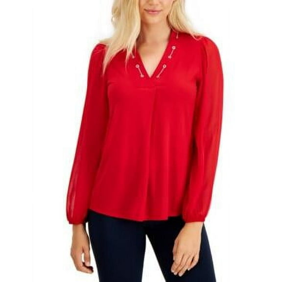 MSRP $50 Jpr Studio Chain-Trim Top Red Size XL