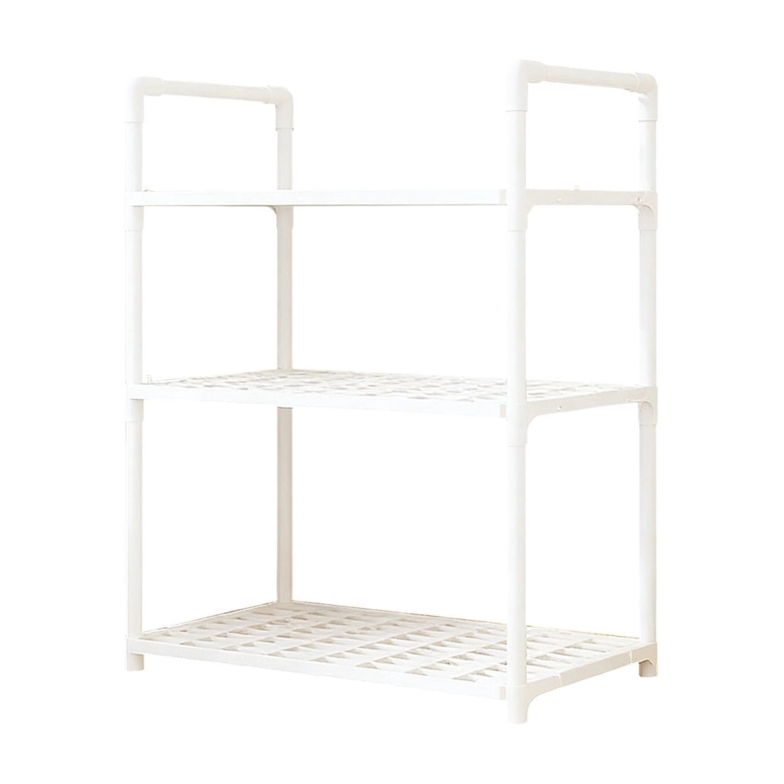 Werulen Multi Layer Kitchen Storage Rack for Home,Floor Standing Storage Rack for Bathroom,Household Organizer for Daily Necessities,Kitchen Bathroom Storage Rack,Multi Layer Floor Storage Shelf