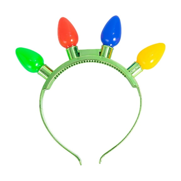 1 Pack Christmas Light up Headband with Colorful LED Glow Bulb for Kids Adults New Year Eve Party Supplies Favor