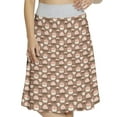 thumbnail image 1 of Women's Cupcakes Tasty Strawberry Frosting A-line Printed Skirt Casual Wear, 2XL, Salmon Cocoa, by Ambesonne, 1 of 1