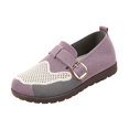 thumbnail image 2 of Orthopedic Shoes for Women, Womens Walking Shoes, Office Shoes, Womens Walking Shoes Wide Toe Barefoot Shoes Zero Drop Minimalist Loafer With Adjustable Strap Slip On Clogs, Purple US-6.5/EU-38, 2 of 5