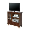 thumbnail image 2 of Convenience Concepts Tahoe Highboy 2 Drawer TV Stand with Storage Cabinet and Shelves, Dark Walnut, 2 of 4