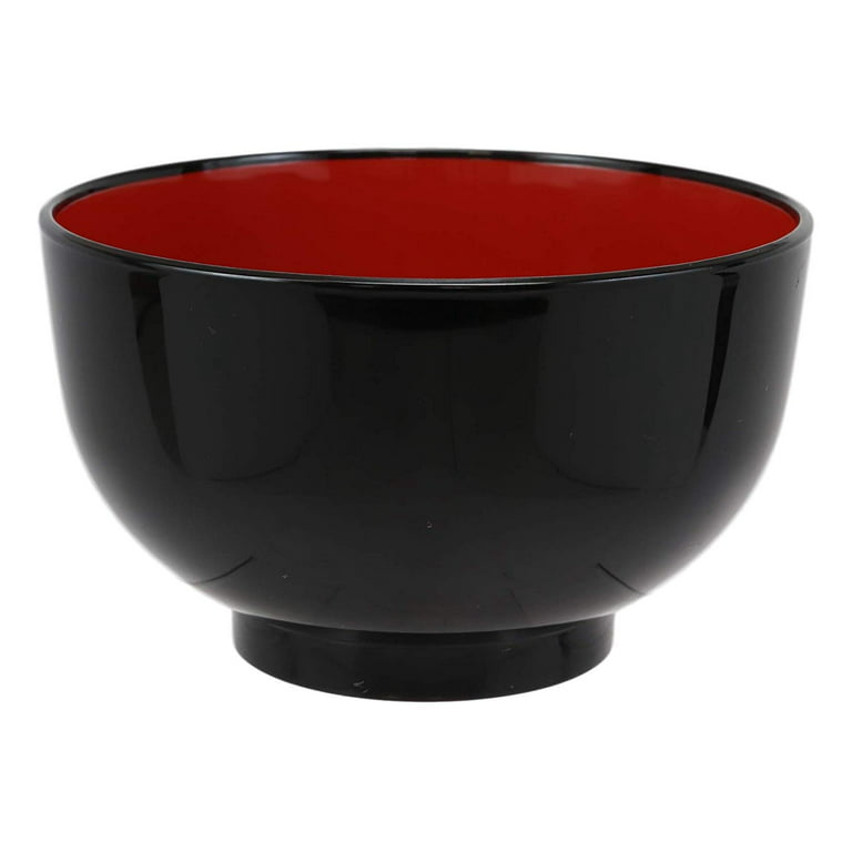 Restaurantware Large Asian Panda Microwavable Bowl - PP Black and Red with Clear Lid - Catering & Takeout - 34 oz - Plastic - Disposable - 200ct Box