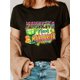 thumbnail image 1 of 1pc Mamacita Needs a Margarita Letter Print T-Shirt, Casual Blend, Short Sleeve Crew Neck, Knitted Fashion Top for Women, All Seasons, 1 of 6