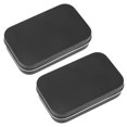 thumbnail image 1 of 2X 95x60x21mm Black Tin Box Black Metal Box With Matte Candy Box Small Box, 1 of 9