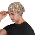 thumbnail image 3 of Naloa Fashion Tatreez1 Soft Beanie Hat, Knit Beanie Daily Beanie in Fine Knit for Women Men Winter Travel, Outdoor, 3 of 7