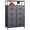 Charcoal Gray, variant on GALAXHERO Tall Fabric Dresser with 8 Drawers and Open Shelves, Chest of Drawers with Fabric Drawers, Closet Organizer for Bedroom Hallway Dorm Room, White