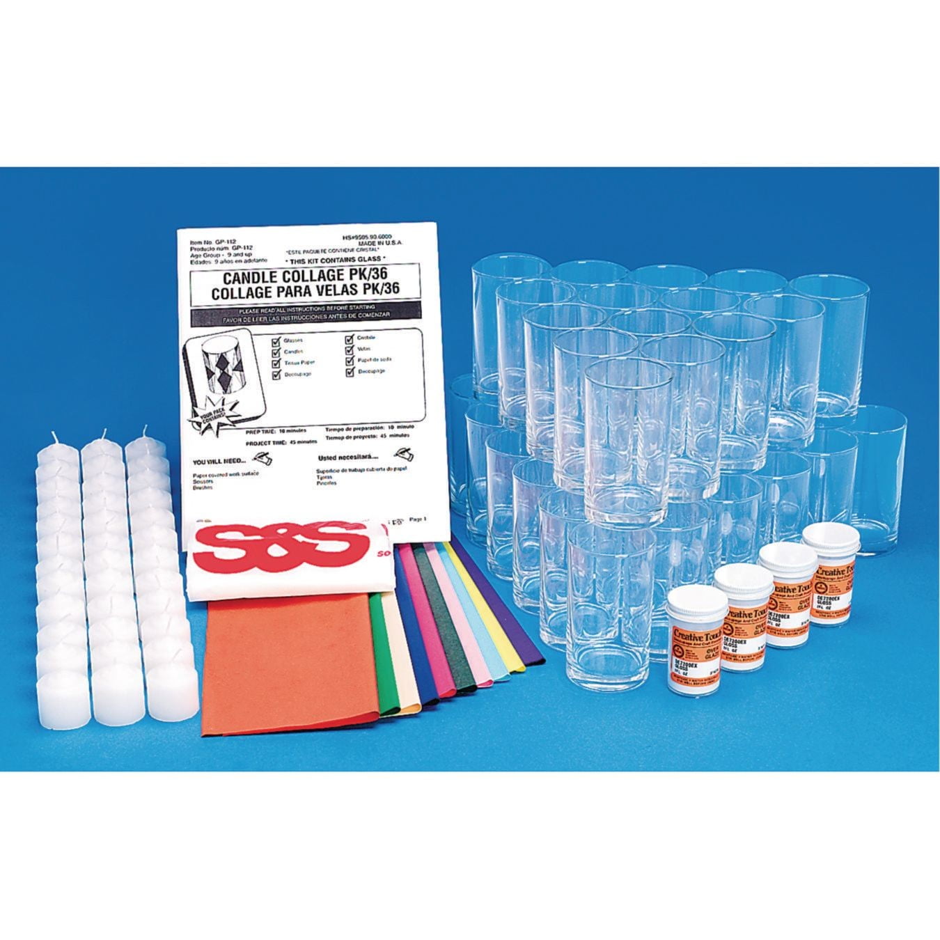 Candle Collage Craft Kit (Pack of 36)