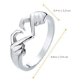 thumbnail image 2 of MasteelfCA Open Finger Ring Decor Ring Heart Hug Rings Couple Hug Rings Wedding Ring Jewelry, 2 of 8