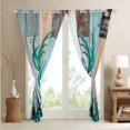 thumbnail image 4 of Turquoise Antler Curtains & Drapes Elk Deer Rustic Curtains,Woodland Animals Moose Blackout Curtains Lodge Cabin Wood Board Country Hunting Theme Reindeer Farmhouse Decor, 4 of 6