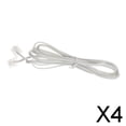 thumbnail image 1 of Paquete de 3-6 cables de extensión telefónica modular RJ11 2C, cable de línea de 2,4 m 4 piezas, 1 of 8
