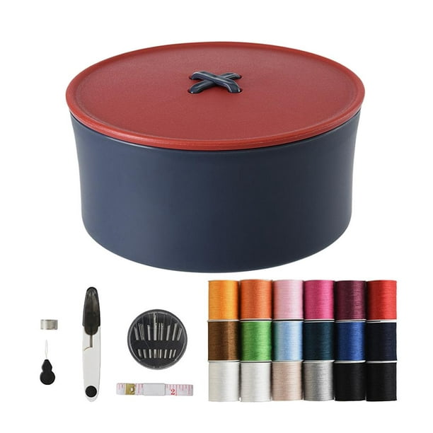 Button Design Sewing Kit,Sewing Box Storage Carrying and Storage,Suitable  for Adults,Student,Travel,Home Sewing Set for Beginners 