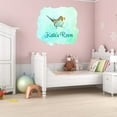 thumbnail image 1 of Animal Watercolor Custom Name Wall Decals for Kids Room - Blue Background Customized Name Design Girly Personalized Bedroom Wall Sticker Water Color Style - Size: 30 In x 27 In, 1 of 5