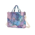 thumbnail image 7 of FORMRS Womens Corduroy Tote Bag Crossbody Shoulder Handbag with Pocket, Pink Marble Pattern, 7 of 7