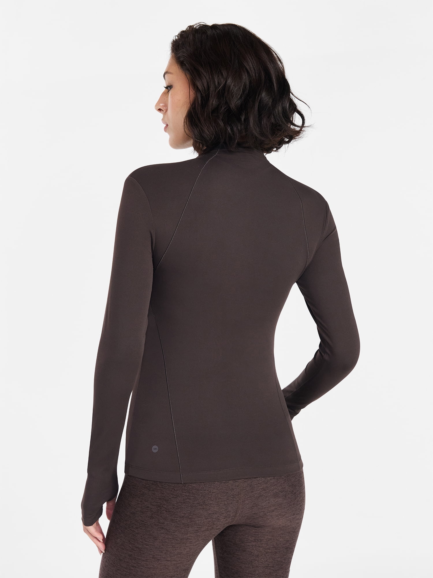 Avia Women's and Women's Plus SoftSculpt Quarter Zip Long Sleeve Top, Sizes XS-4X