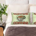 thumbnail image 4 of Bingfone Retro Cover For Coffee Print Satin Pillowcase for Hair - Standard Size with Zipper Silky & Soft Pillow Covers,20x30 inches, 4 of 8