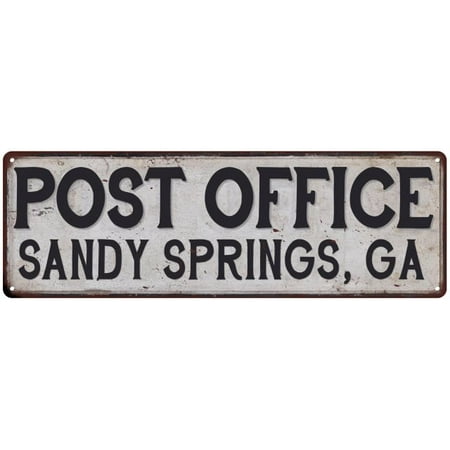 Sandy Springs, Ga Post Office Personalized Metal Sign Vintage 6x18
