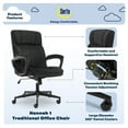 thumbnail image 2 of Serta Hannah Executive Office Chair, Ergonomic Lumbar Support, Firm Seat Cushion, Deep Body Pillows, Charcoal Gray, 2 of 12