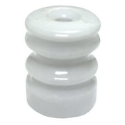 Zareba White Multi-Groove Wood Post Ceramic Insulator with Nails