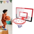 thumbnail image 1 of Basketball Hoop, Red Black Mini Basketball Hoop Set Spring Motion Hole Free Mounting Complete PVC EVA  for Indoor, 1 of 8