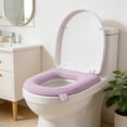 thumbnail image 4 of Soft Toilet Seat Cushion Universal Fit for All Toilets (Elongated & Round) - Thick EVA Foam, Washable, Non-Slip with Handle, Adhesive Back for Winter Comfort, 4 of 5