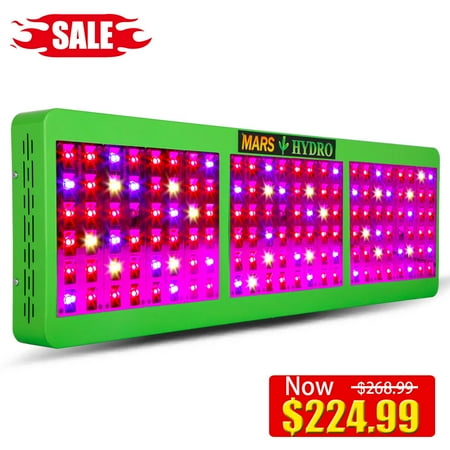 Hydro Light - Mars Hydro Reflector 144 LED Grow Light Plant Light Lamp Growing Fixture Full Spectrum IR Growth Bloom Switches Good For Hydroponic System Organic Soil Horticulture Commercial Garden Most Effective