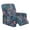 Blue Art Boho Flower Leaf, variant on FKELYI Brown Cow Print Recliner Slipcover 4 Pcs Reclining Chair Covers for Lazy Boy Chair Protector Elastic Furniture Decor Covers for Living Room Bedroom