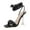 Black, variant on JeashCHAT Women's Lace Up Heeled Sandals Braided Strap Open Toe Ankle Strappy Heels Stilettos Party Wedding Dress Pumps Shoes