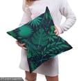 thumbnail image 5 of Ambesonne Tropical Fabric by the Yard Upholstery, Leaves Hibiscus Plumeria, 3 Yards, Indigo Jade Green, 5 of 5