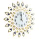 thumbnail image 2 of Reloj de Pared con Forma de Flor - Reloj de Pared Colgante de Diamante de Estilo Europeo de Hierro Amigos y Familiares, 2 of 14