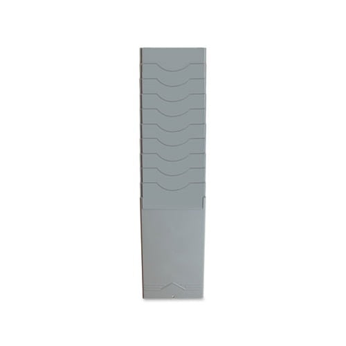 Time Card Rack 10 Pockets, Plastic, Light Gray - Walmart.com