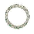 thumbnail image 2 of SL Collection Sterling Silver Cubic Zirconia Green Emerald Alternating Eternity Band, 2 of 4