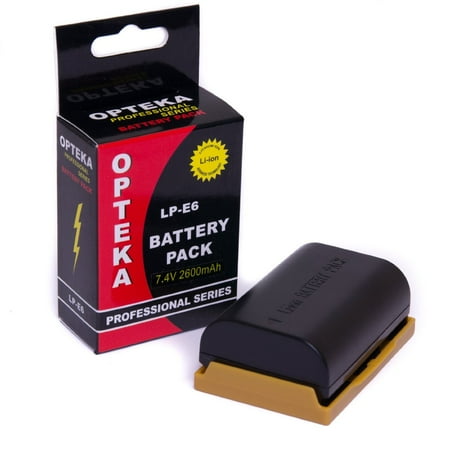 Psp Latest Model Opteka LP-E6 LPE6 2600mAh Ultra High Capacity Li-ion Battery Pack for the Canon EOS 70D, 60D, 60Da, 7D, 6D, 5D Mark II and III Digital SLR Cameras (Latest Model) ()