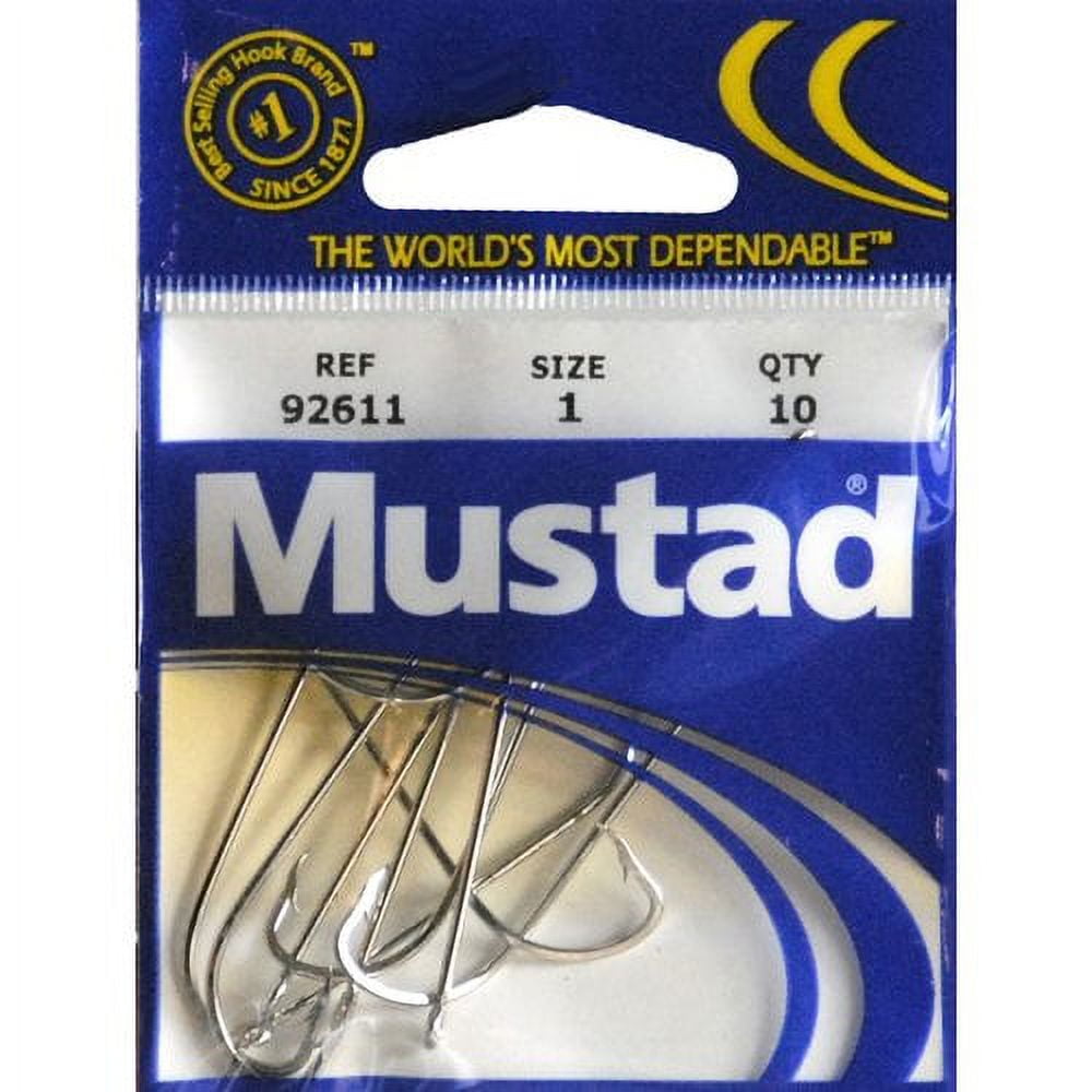 Mustad Long Shank Beak Hook (Nickel) - Size: #4 12pc