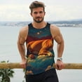 thumbnail image 6 of Pofeuu Colorful Starry Sky Sleep Dog Print Men's Workout Tank Tops Sleeveless Muscle Gym Shirt Quick Dry-3X-Large, 6 of 7