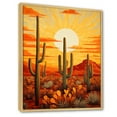 thumbnail image 2 of Designart "Dusk Cactus Silhouettes" Cactus Floater Framed Wall Art Living Room, 2 of 5