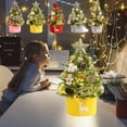 thumbnail image 7 of Mini Christmas Tree, Flocked Christmas Tree, Small Artificial White Christmas Tree with LED Lights for Desktop Decor, 17.71 Inch Tabletop Christmas Decoration for Home Office Kitchen, 7 of 7