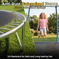 thumbnail image 6 of Mersco 12FT/14FT Trampoline for Kids with Mulifunctional Target Cloth,Outdoor Recreational Trampolines with Enclosure Net, Ladder,Jumping Trampoline SPACE for Kid Birthday and Festival Gift,Blue, 6 of 11