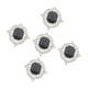 thumbnail image 1 of 5 Piezas Acrílico Rhinestone Botones Espalda Plana para Artesanías de Bricolaje Negro, 1 of 5