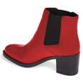 thumbnail image 3 of YDN Women Classic Round Closed Toe Mid Block Heel Chelsea Boots Elastic Pull On Ankle Booties Comfy Dressy Shoes Size 12 Red, 3 of 5