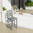 thumbnail image 2 of Costway Outdoor HDPE Bar Stool Patio Tall Chair Backrest Footrest All Weather Gray, 2 of 8