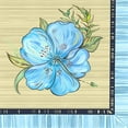 thumbnail image 2 of Del Sol, Ani 15x15 Gold Ornate Wood Framed with Double Matting Museum Art Print Titled - Vibrant Blue Island Flower, 2 of 4