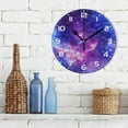 thumbnail image 3 of GZHJMY Space Galaxy Wall Clock, 10" Silent Non Ticking Round Clock, Oil Painting Easy to Read Clock for Living Room Bedroom Bathroom Home Decor Holiday Gifts, 3 of 7