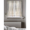 thumbnail image 5 of Beige Grey Curtains 45 Inch Length, Sheer Curtains for Bedroom Living Room Window Abstract Mottled Art Retro Modern Painting Rod Pocket Drapes Kitchen Curtains Small Half Window 52"x45" 2 Panels, 5 of 6
