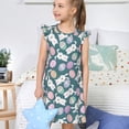 thumbnail image 4 of Balery Cute Rabbit Easter Camisón de princesa para niñas, pijama de algodón con mangas abullonadas, suave y bonito.-XX-Large, 4 of 6