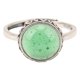 thumbnail image 1 of Anillo de esmeralda redondo vintage plata de ley 925 chapado en oro blanco de 18 quilates anillo de mujer nano esmeralda verde, 1 of 8