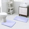 thumbnail image 6 of Extra Thick Memory Foam Bathroom Contour Rug (20x24 Lavender) Non Slip Toilet U Shaped Bath Mat, Water Absorbent Luxury Soft Plush Carpet with Anti-Skid Bottom, Machine Washable and Dry, 6 of 6