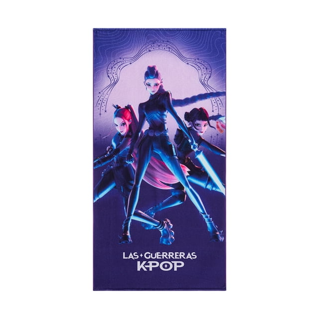 Toalla Providencia Premium Para Baño Guerreras K-Pop Hunters Morado